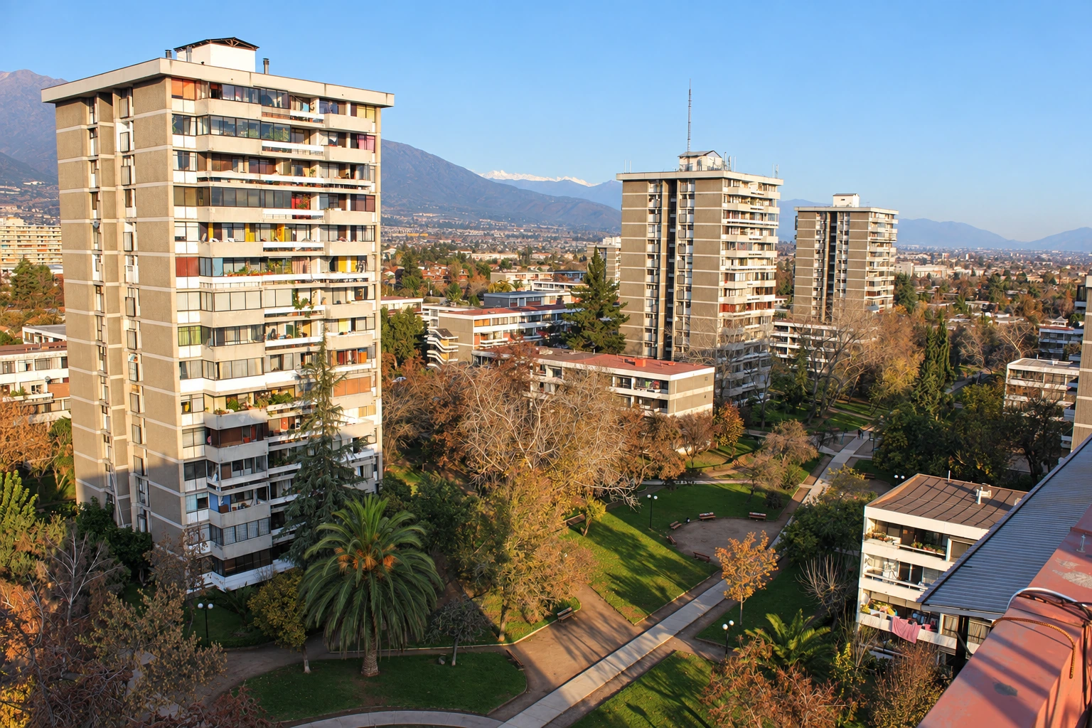 Edificios y entorno urbano de Ñuñoa